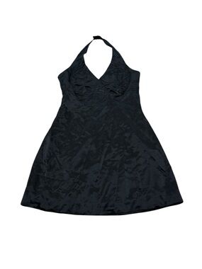 Vintage 90s Bebe San Francisco Black Halter Dress Made in USA Size 6